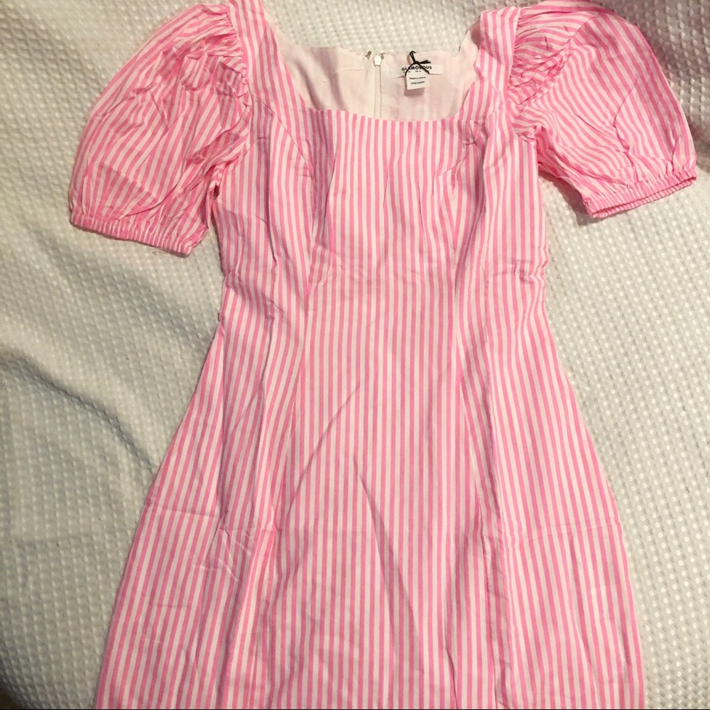 Neon Pink Striped dress - Picture 4 of 7
